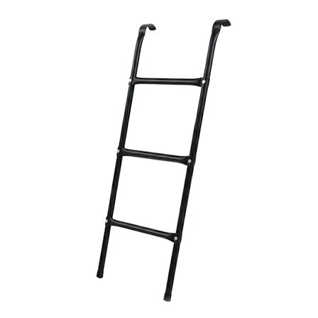 Svart studsmattastege – stål, enkel att montera