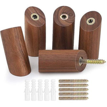 Naturtræ Frakkeholder Krog Væghængt Tøj Sjal Hat Og Taske Opbevaring Håndklæde Hængere