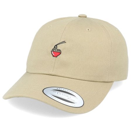 Iconic - Beige unconstructed Keps - Noodles Bowl Khaki Dad Cap @ Hatstore
