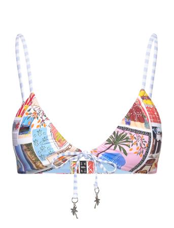 Onvacation Drawstring Bralette Swimwear Bikinis Bikini Tops Triangle Bikinitops Multi/mønstret Seafolly*Betinget Tilbud
