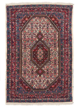 100X150 Tapis Bidjar D'orient Noir/Rouge Foncé (Laine, ) Carpetvista