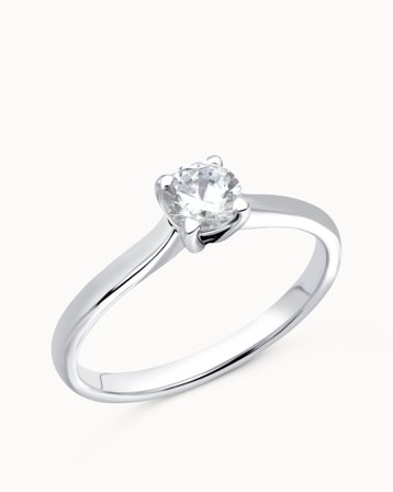 Solitärring Adele 18K Vitguld Naturlig Diamant 0.30 Carat - Förlovningsringar & Vigselringar hos Vanbruun