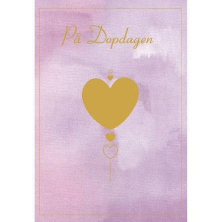 Dobbelt Dåbskort, På Dåbsdagen Hjerte, Pink - Spar