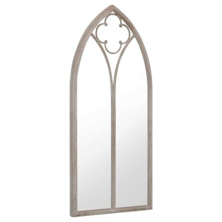 Vidaxl Trädgårdsspegel Sand 100x45 Cm Järn För Utomhusbruk Creme