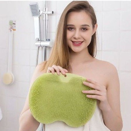 Silicone Shower Foot Scrubber Back Brush Massager Clean Bathroom Non Slip Bath
