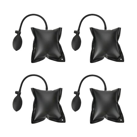 4 stk. Svart Luftpumpe Bag Bil Dører og Vinduer Installasjon Luftpute Bil Oppblåsbar Pakning