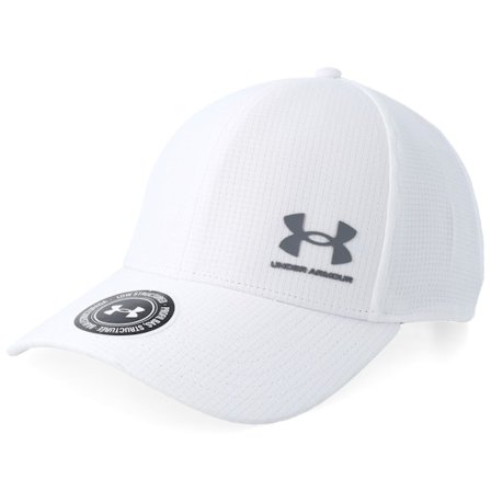 Under Armour - Weiss adjustable Cap - Velcro Low White Adjustable @ Hatstore