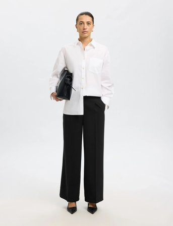 Selected Slftinni Mw Wide Pant N Noos - Black - 44 x 32