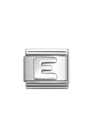 Oxidised Letters 925 sterling silver E