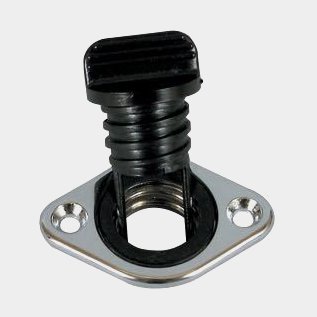 Tapón de achique / tapón de fondo barco, exterior, latón cromado, 50 x 34 mm, Ø24 mm