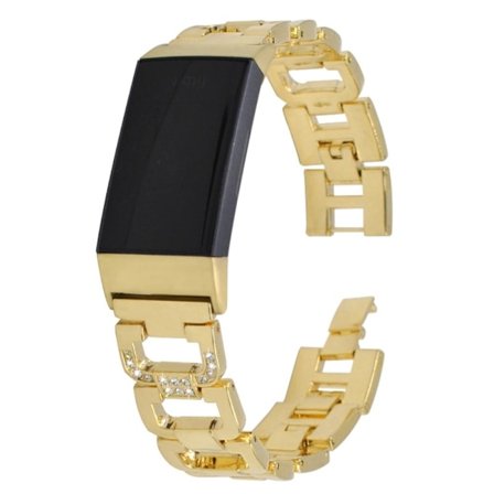 Fitbit Charge 5 aluminiumklockarmband med strassdekor - Guld