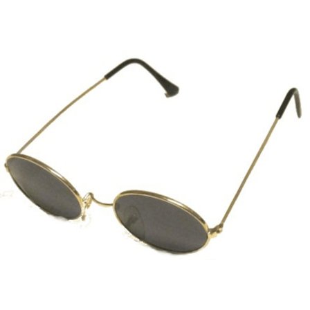 Ovale sorte solbriller