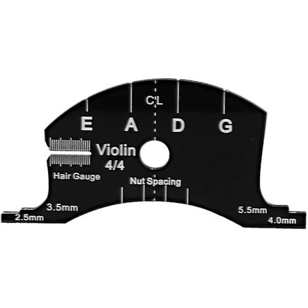 Violinbro, 4/4 Violinbro Fingerbrætsskraber Kulfiber Sort Multifunktionel Skabelon Reparationsreferenceværktøj (sort 1 stk)