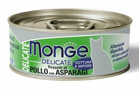 Monge Delicate Pezzetti Di Pollo Con Asparagi Cibo Umido Gatti