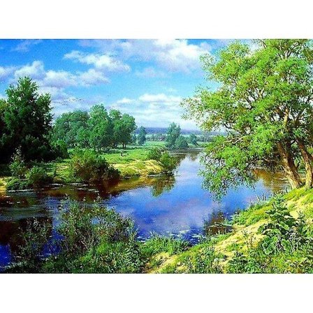 Diamantbroderi Rea Landskap Diamantmålning Helt Fyrkantig / Rund Landskaps Strassbilder