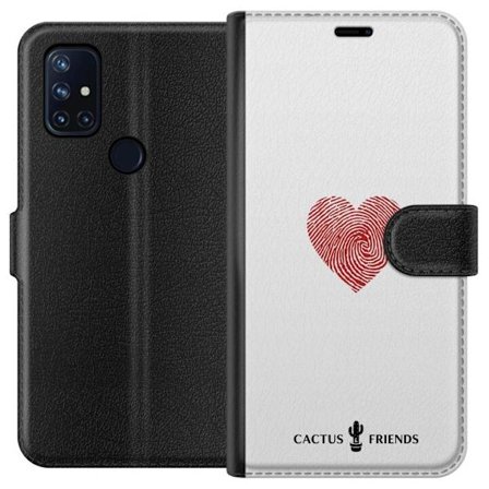 Yhteensopiva Lompakkokotelo OnePlus OnePlus Nord N10 5G Cactus and Friends - Fingerprint Love
