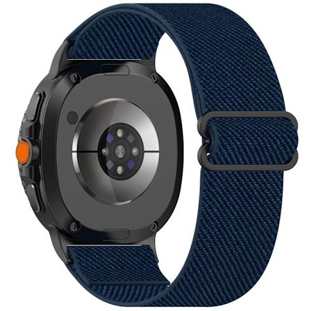 Elastiskt Nylonarmband Samsung Galaxy Watch 8 44mm Mörkblå