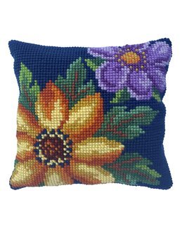 Broderikit Pude Blomster - Needleart World