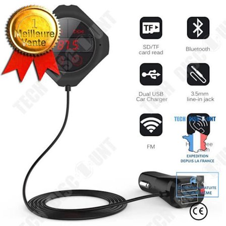 FM Bluetooth-sändare - TD - Dubbel USB - MP3-spelare - Radio - SD-kort