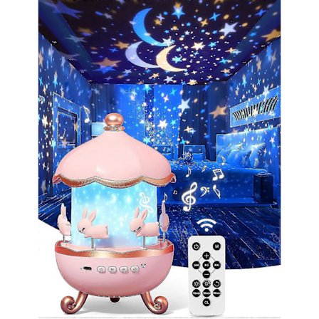 Baby Nattlampa Projektor, 12 Färger Ändra Baby Ljudmaskin Nattlampa För Barnrumsinredning, Vitt Brus Barn Nattlampa, Fjärrkontroll Timer Stjärnljus