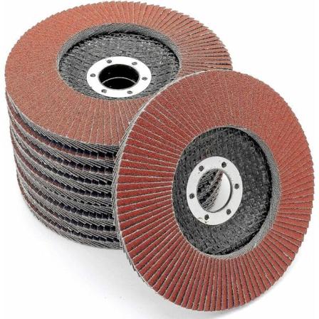 Skiveavdelinger brun Ø 125 mm korn 120 Standard Slipeskiver Lamellskiver 10 stk