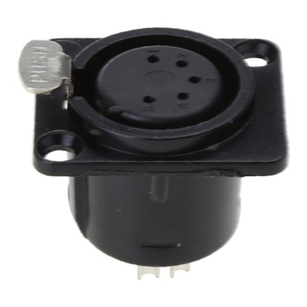 Gullbelagt XLR-F lydhøyttaler mikrofon jack-kontakt for DMX-belysning [BR]