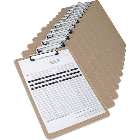 A4 Hårdpappsklämma med låg profilklämma, 12-pack