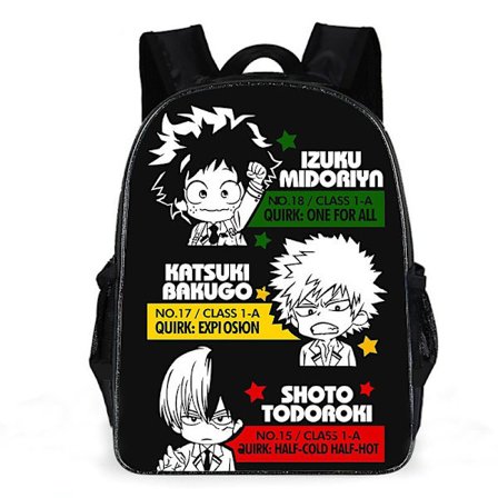 My Hero Academia student skolväska My Hero Academia grundskola och högskola skolväska herr och dam barn ryggsäck-D6 My Hero Academia 09
