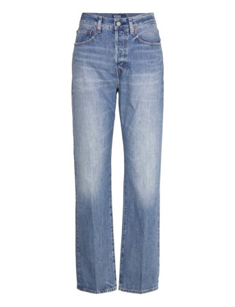 Polo Ralph Lauren High-Rise Relaxed Straight Jean - Blue - 27