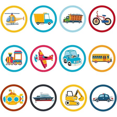 24 ark pottetræningsklistermærker, 12 mønstre farveskiftende tisseklistermærker søde