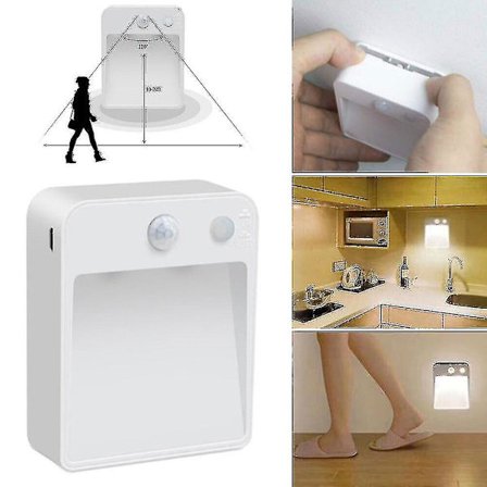 LED-trappesteg vegg nattlys bevegelsessensor PIR-lampe