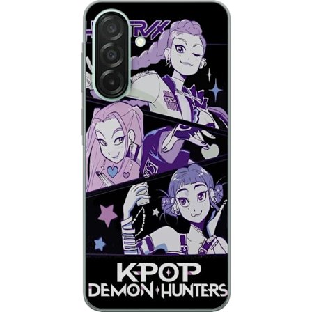 Yhteensopiva Puhelinkuori Samsung Galaxy A26 Kpop Demon Hunters Huntrix Trio Tytöt Violetit tähdet Retro-idoli Taidetta
