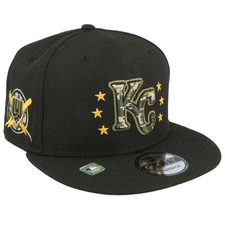New Era - MLB Svart snapback Caps - Kansas City Royals Mlb24 Armed Forces Day 9FIFTY Black Snapback @ Hatstore