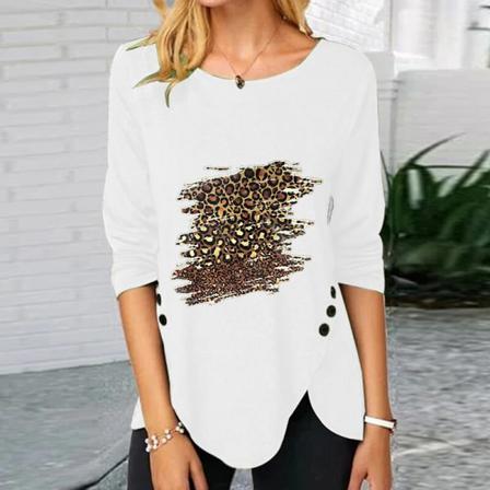 Långärmad T-shirt För Kvinnor Med Print