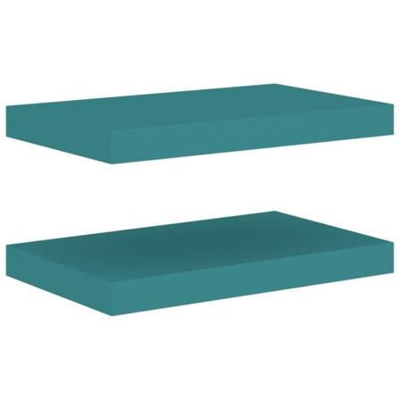 Vidaxl Svävande Vägghyllor 2 St Blå 40x23x3,8 Cm Mdf Blå