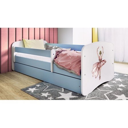 Kocot Kids Barnsäng - Babydreams Blå Med Madrass - Dansare 140x70 Cm - Litenleker