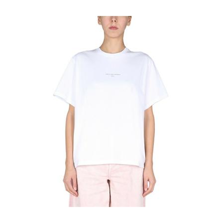 Stella McCartney, Crew Neck T-Shirt Biały, Kobieta, Rozmiar: 3XS