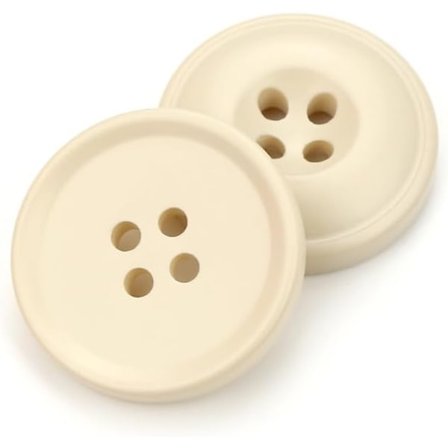 12 stk 30mm Runde 4 Hull Harpiksknapper, Premium Farger Klassisk Minimalistisk Runde Erstatningsknapper, Sy DIY Håndverk Knapper, Beige