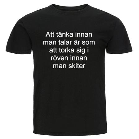 T-shirt - Att Tänka Innan Man Talar Black Xl