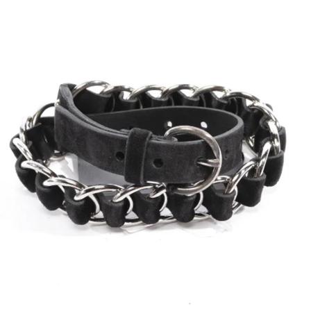 Miu Miu Pre-owned, Pre-owned Leather belts Zwart, Dames, Maat:ONE Size