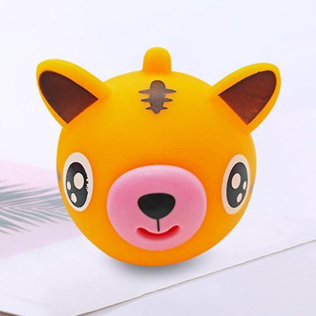 Klemme tunge dyre stemme fidget legetøj kanin kanin gris tiger bjørn antistress sjov joke blød skub knirke lyd til børn gaver