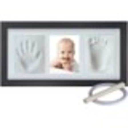 Baby Footprints Ram, Baby Handprint Kit för födelseregisterdekorationer (svart)