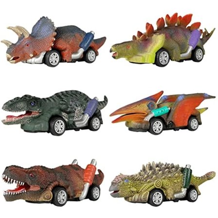 Dinosauriebilar med Dragfunktion (3 st) - Paket B -
