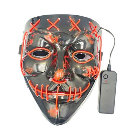 Led Black Mask Cosplay Kostymrekvisita För Halloweenfest