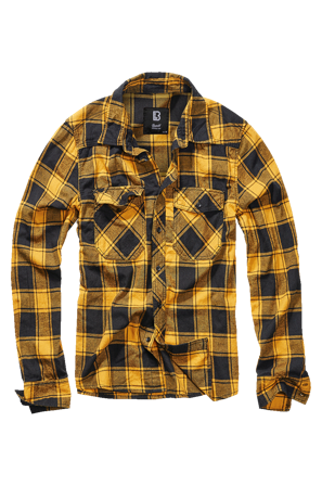 Brandit Check Shirt Long Sleeve Black/Yellow L