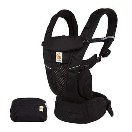 Nyfödd bärsele, bärbar från födsel till 20 kg, ergonomisk hållare, 4 transportpositioner Onyx Black Onyx Black