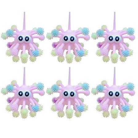 6 st Luminous Blinkande Leksakskulor Stretchiga Kulor För Barn (slumpmässig Färg)Slumpmässig Färg12x12cm Random Color 12x12cm