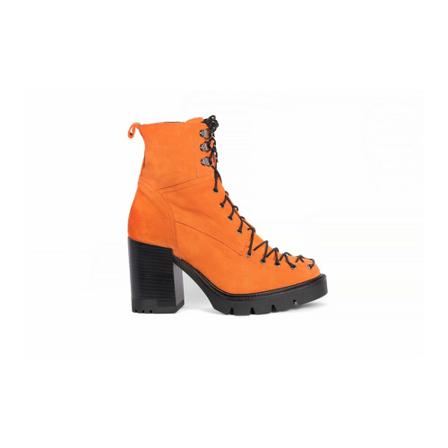 Janet & Janet Heeled Støvler Orange, Dame, Størrelse: 36 EU