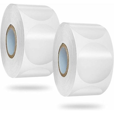 Runde selvklæbende etiketter, 1000 stk. transparente forseglingsetiketter