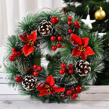 32cm Christmas Furu Frukt Vägg Dörr Hängande Dekor Hem Party